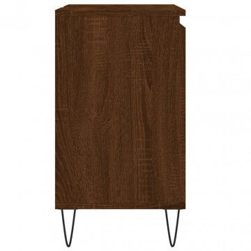 Dulap de baie, stejar maro, 58x33x60 cm, lemn prelucrat - Img 5