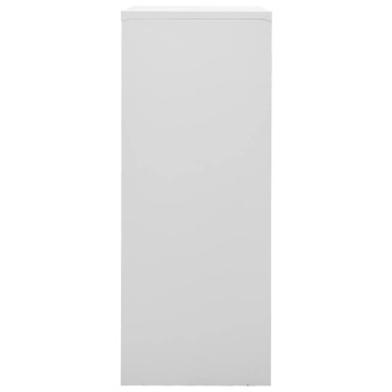 Dulap de birou, gri deschis, 90x40x102 cm, oțel - Img 3