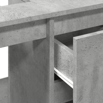 Dulap de chiuvetă, gri beton, 65x33x60 cm, lemn prelucrat - Img 7