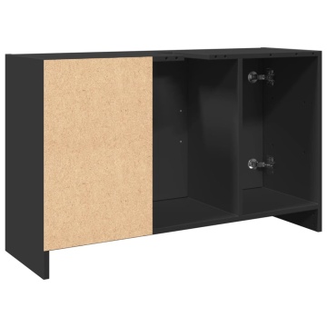 Dulap de chiuvetă, negru, 90x29x55 cm, lemn prelucrat - Img 6