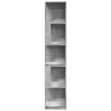 Dulap de colț, gri beton, 33x33x164,5 cm, PAL - Img 8