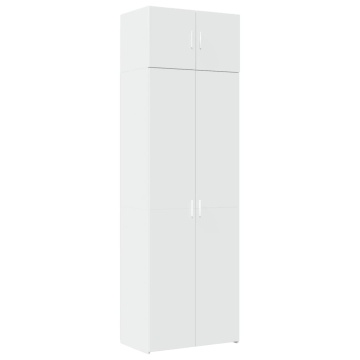 Dulap de depozitare, alb, 70x42,5x225 cm, lemn prelucrat - Img 2
