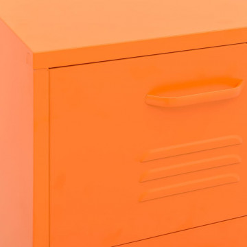 Dulap de depozitare, portocaliu, 42,5x35x101,5 cm, oțel - Img 7