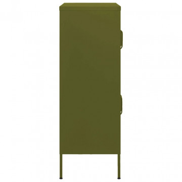 Dulap de depozitare, verde măsliniu, 80x35x101,5 cm, oțel - Img 4