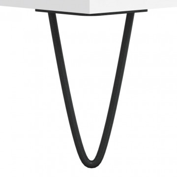 Dulap de discuri, alb, 85x38x48 cm, lemn prelucrat - Img 6