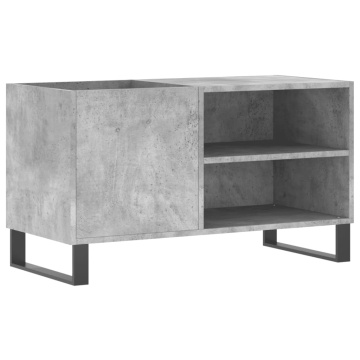 Dulap de discuri, gri beton, 85x38x48 cm, lemn prelucrat - Img 2