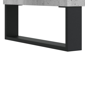 Dulap de discuri, gri beton, 85x38x48 cm, lemn prelucrat - Img 6