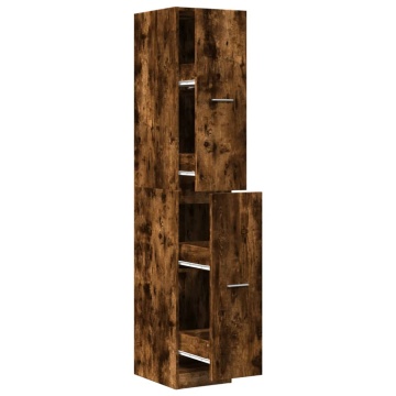 Dulap de farmacie stejar fumuriu, 30x41x174,5cm, lemn prelucrat - Img 2