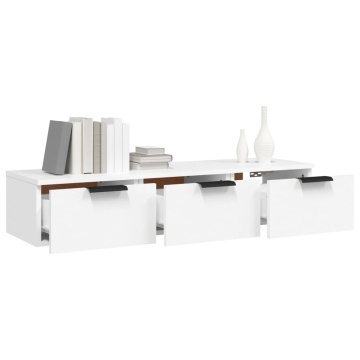 Dulap de perete, alb, 102x30x20 cm, lemn compozit - Img 4