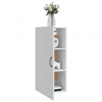 Dulap de perete, alb, 35x34x90 cm, lemn prelucrat - Img 4