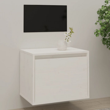 Dulap de perete, alb, 45x30x35 cm, lemn masiv de pin - Img 1