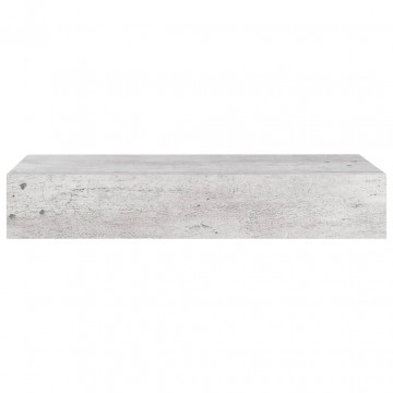 Dulap de perete cu sertar, gri beton, 60x23,5x10 cm, MDF - Img 4