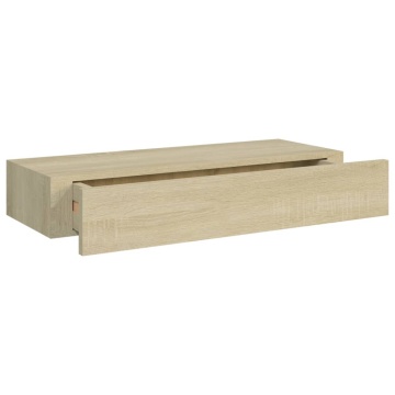 Dulap de perete cu sertar, stejar, 60x23,5x10 cm, MDF - Img 6