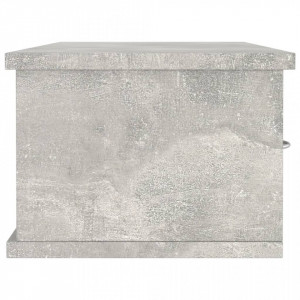 Dulap de perete cu sertare, gri beton, 88x26x18,5 cm, PAL - Img 7
