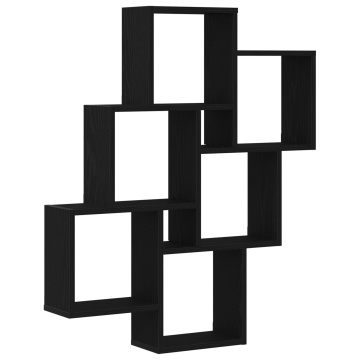 Dulap de perete din lemn negru de stejar 78x15x92 cm MDF - Img 2