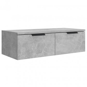 Dulap de perete, gri beton, 68x30x20 cm, lemn compozit - Img 2