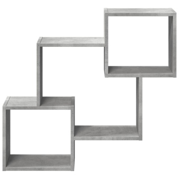 Dulap de perete, gri beton, 78x18x71 cm, lemn prelucrat - Img 4