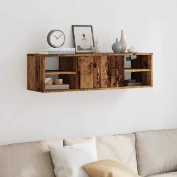 Dulap de perete, lemn învechit, 101x30x29 cm, lemn prelucrat - Img 3