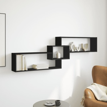 Dulap de perete, negru, 158x18x53 cm, lemn prelucrat - Img 3