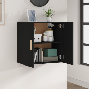 Dulap de perete, negru, 60x30x60 cm, lemn prelucrat - Img 3