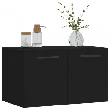 Dulap de perete, negru, 60x36,5x35 cm, lemn prelucrat - Img 3
