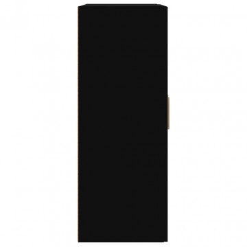 Dulap de perete, negru, 69,5x32,5x90 cm, lemn prelucrat - Img 6