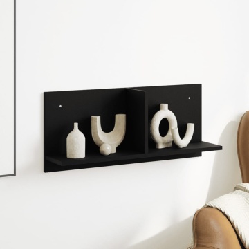 Dulap de perete, negru, 70x16,5x30 cm, lemn prelucrat - Img 3