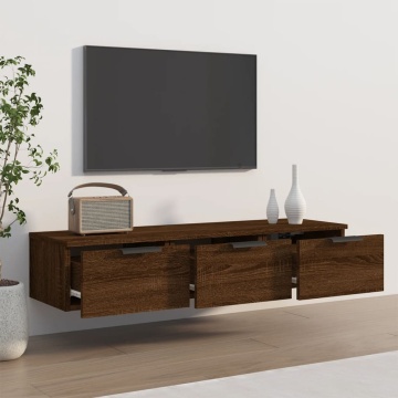 Dulap de perete, stejar maro, 102x30x20 cm, lemn compozit - Img 3