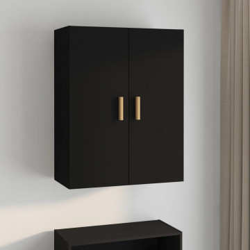 Dulap de perete suspendat, negru, 69,5x34x90 cm - Img 1