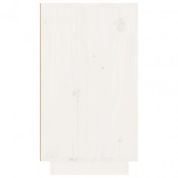 Dulap de vinuri, alb, 23x34x61 cm, lemn masiv de pin - Img 5