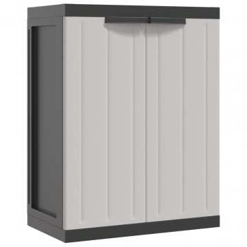 Dulap depozitare de exterior, gri și negru, 65x37x85 cm, PP - Img 2