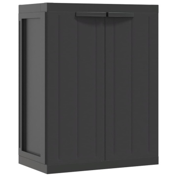 Dulap depozitare de exterior, negru, 65x37x85 cm, PP - Img 2