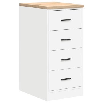 Dulap depozitare garaj alb 40x51x85 cm lemn masiv de pin - Img 2