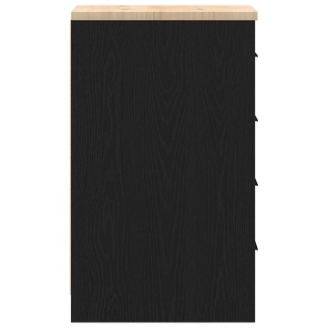 Dulap depozitare garaj negru 30x51x85 cm lemn masiv de pin - Img 6