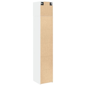 Dulap depozitare slim alb 40x42,5x225 cm lemn prelucrat - Img 7