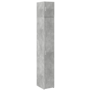 Dulap depozitare slim gri beton 30x42,5x225 cm lemn prelucrat - Img 2