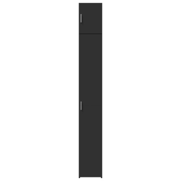 Dulap depozitare slim negru 30x42,5x225 cm lemn prelucrat - Img 4