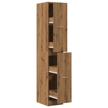 Dulap farmacie, stejar artizanal, 30x41x174,5cm, lemn prelucrat - Img 2