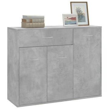 Dulap, gri beton, 88 x 30 x 70 cm, lemn prelucrat - Img 4