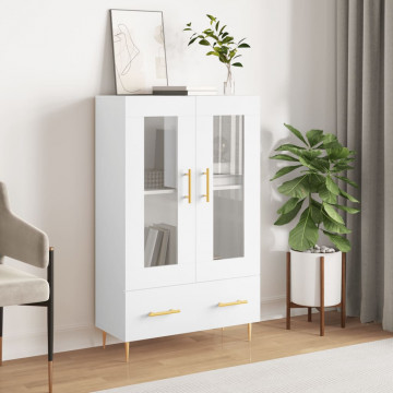 Dulap înalt, alb, 69,5x31x115 cm, lemn prelucrat - Img 1