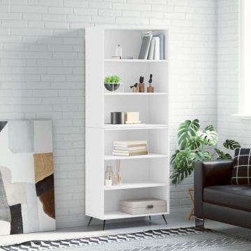 Dulap înalt, alb, 69,5x32,5x180 cm, lemn prelucrat - Img 1
