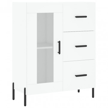 Dulap înalt, alb, 69,5x34x180 cm, lemn compozit - Img 6