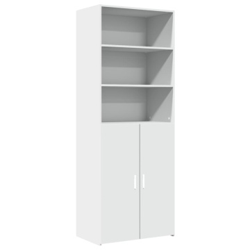 Dulap înalt, alb, 70x42,5x185 cm, lemn prelucrat - Img 2
