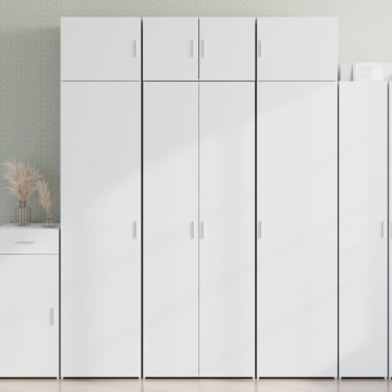 Dulap înalt, alb, 70x42,5x185 cm, lemn prelucrat - Img 1