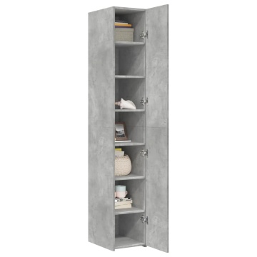Dulap înalt, gri beton, 30x42,5x185 cm, lemn prelucrat - Img 3