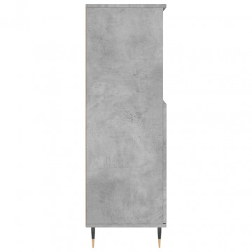 Dulap înalt, gri beton, 60x36x110 cm, lemn compozit - Img 6