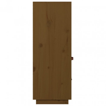 Dulap înalt, maro miere, 67x40x108,5 cm, lemn masiv de pin - Img 7