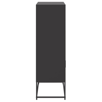 Dulap înalt, negru, 68,5x38,5x123,5 cm, oțel - Img 6