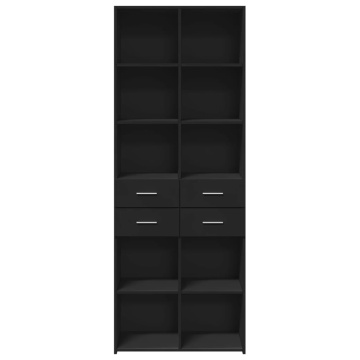 Dulap înalt, negru, 70x42,5x185 cm, lemn prelucrat - Img 4