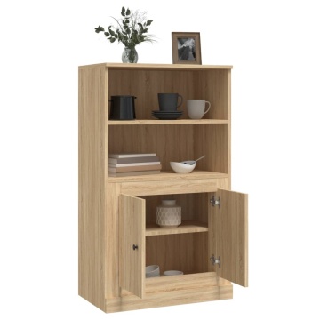 Dulap înalt, stejar sonoma, 60x35,5x103,5 cm, lemn prelucrat - Img 8